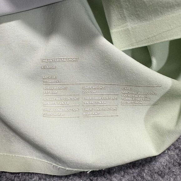 Ten Thousand Interval Shorts Mens XL Green Lined Running Gym Athletic 7" - Picture 4 of 11